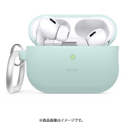 AirPods Pro 2用 ケース 耐衝撃 カラビナ付 ワイヤレス充電対応 ORIGINAL HANG ミント EL_A2PCSSCOH_MT