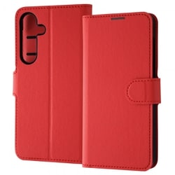Galaxy S24用 Like standard 手帳型レザーケース シンプル マグネット/レッド RT-GS24ELC1/R