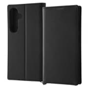Galaxy S24用 耐衝撃 手帳型レザーケース KAKU Durable/ブラック/ブラック IN-GS24TBC9/BB