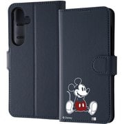 Galaxy S24用 ディズニー/手帳型レザーケース シンプル マグネット/ミッキーマウス sitting IJ-DGS24ELC1DN/MK16