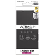 Galaxy S24(SC-51E)用 ケース レザー カバー 手帳型 マグネット フラップ 衝撃吸収 超軽量 薄型 ワイヤレス充電可 スタンド機能付 UltraSlim ブラック PM-G241PLFUBK