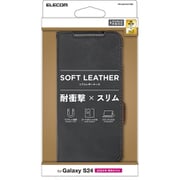 Galaxy S24(SC-51E)用 ケース レザー カバー 手帳型 マグネット フラップ 衝撃吸収 ワイヤレス充電可 ストラップホール付 スタンド機能付 NEUTZ ブラック PM-G241PLFYBK