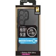 Galaxy S24 Ultra(SC-52E)用 ケース ソフト カバー 衝撃吸収 カメラレンズ保護設計 ワイヤレス充電可 メタリックフレーム 極限設計 メタリックブラック PM-G242UCTMKBK