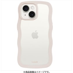 16233 [Wavy Case iPhone 16e/15/14/13用 ケース 背面クリア 耐衝撃 Light Beige/Transparent]