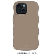16196 [Wavy Case iPhone 16e/15/14/13用 ケース 耐衝撃 Mocha Brown]