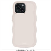 16240 [Wavy Case iPhone 16e/15/14/13用 ケース 耐衝撃 Light Beige]