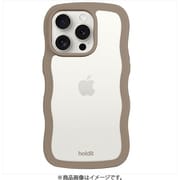 16220 [Wavy Case iPhone 15 Pro用 ケース 背面クリア 耐衝撃 Mocha Brown/Transparent]