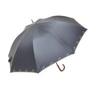 長傘 晴雨兼用 猫柄 55cm 手開き式 UV加工 ブラック OSK-062C