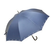 長傘 晴雨兼用 犬柄 55cm 手開き式 UV加工 ネイビー OSK-062D