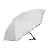 折りたたみ傘 晴雨兼用 猫柄 50cm 手開き式 UV加工 オフホワイト OSK-064C