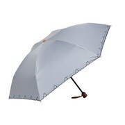 折りたたみ傘 晴雨兼用 猫柄 50cm 手開き式 UV加工 グレー OSK-064C