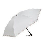 折りたたみ傘 晴雨兼用 犬柄 50cm 手開き式 UV加工 OSK-064D オフホワイト