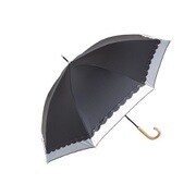 長傘 晴雨兼用 パネル切継ぎ 55cm 手開き式 UV加工 ブラック OSK-065