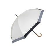 長傘 晴雨兼用 パネル切継ぎ 55cm 手開き式 UV加工 オフホワイト OSK-065