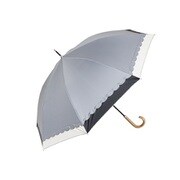 長傘 晴雨兼用 パネル切継ぎ 55cm 手開き式 UV加工 グレー OSK-065