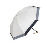 折りたたみ傘 晴雨兼用 パネル切継ぎ 50cm 手開き式 UV加工 オフホワイト OSK-066