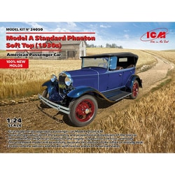 ICM 24050 1/24 フォード モデルA フェートン ソフトトップ （1930s） [組立式プラスチックモデル]