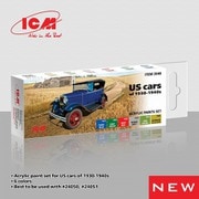ICM 3048 1930-1940s アメリカ カーモデル用 アクリルセット [模型用塗料]