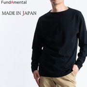 fl22fw-004m/black/xl [ハードコットン長袖Tシャツ 日本製 ブラック XLサイズ]