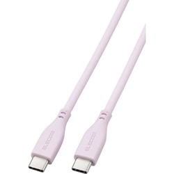 ＆me USB-C ケーブル USB Type C to Type C 1m PD 60W シリコン素材 ラベンダー MPA-CCSS10PU