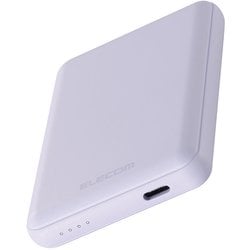 モバイルバッテリー 5000mAh 軽量 小型 薄型 15W 入出力（USB Type-C×1） PSE適合 パープル DE-C48-5000PU