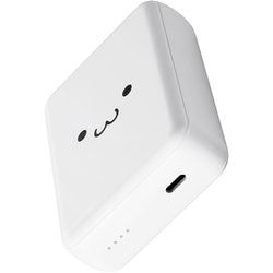 モバイルバッテリー 10000mAh 大容量 軽量 小型 15W 入出力（USB Type-C×1） PSE適合 しろちゃん（ホワイト×ブラック） DE-C49-10000WF