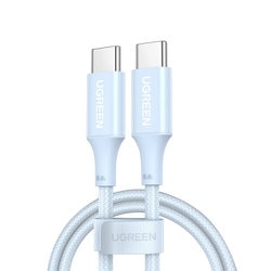 USB-C to USB-C 高耐久ナイロン編組 急速充電ケーブル 1m ブルー 15271 UGR-OT-100015