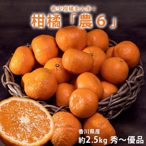 食文化柑橘「農6」 香川県産 約2.5kg 秀～優品 サイズ混合（小・中・大玉） 常温 [ご注文期間は2024年4月25日（木）まで]Ω