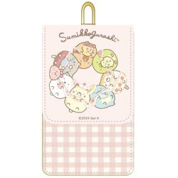 SMK-182B [キッズスマートフォンポーチ すみっコぐらし チェック]