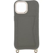 WZCI15-09GY [iPhone 15用 ケース レザーコンビケース グレー]