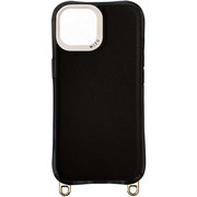 WZCI15-14BK [iPhone 15用 ケース レザーケース ブラック/ブラック]