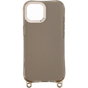 WZCI15-14GG [iPhone 15用 ケース レザーケース ブラック/グレージュ]