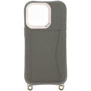 WZCI15P-09GY [iPhone 15 Pro用 ケース レザーコンビケース グレー]