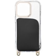 WZCI15P10CLBK [iPhone 15 Pro用 ケース レザーポケットケース]