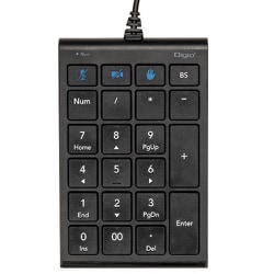 Zoom対応 割り当てキー付 USB有線テンキーボード TNK-SU239BK