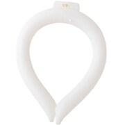クールネックバンド 使いやすいシンプルタイプ ソリッド×蓄光 首回り約32cm ホワイト 172-7070 A1