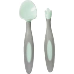 カトラリー 対象年齢：9ヶ月～ 離乳食後期・完了期 cutlery set pistachio