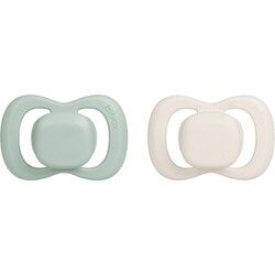 おしゃぶり 0-6m Pacifier Silicone 1 Twin pack sage/vanilla