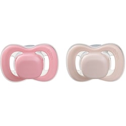 おしゃぶり 6m+ Pacifier Silicone 2 Twin pack berry/blush