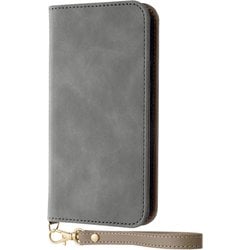 IN-GP8ADML1/GR [Google Pixel 8a用 耐衝撃 手帳型レザーケース Raffine グレー]