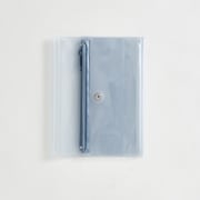 isshoni.ケース付ノートカバーPVC A6 Rクリアブルー N1994