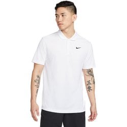 コートDri-FIT メンズ テニス ポロシャツ ホワイト/ブラック（100） Lサイズ DH0858