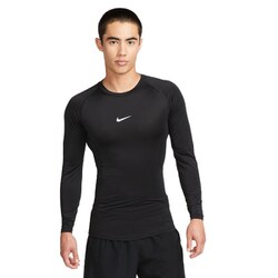 NP Dri-FIT タイト ロングスリーブ タイト トップ FB7920 010 ブラック/ホワイト XLサイズ [フィットネス 長袖シャツ メンズ]