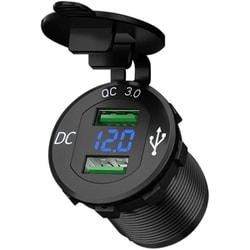 USB電源デュアルUSB電源 QC3.0（ブラック） KDR-L4-BK