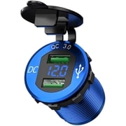 USB電源デュアルUSB電源 QC3.0(ブルー) KDR-L4-BL