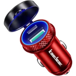 USB電源シガーソケットPD QC3.0 防水キャップ付 （レッド） KDR-Z6-2-R