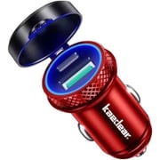 USB電源シガーソケットPD QC3.0 防水キャップ付 (レッド) KDR-Z6-2-R
