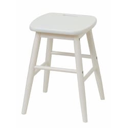 四角い座面のロースツール INS-2823WH