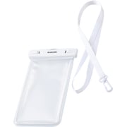 P-WPSL05WH [スマートフォン用 防水ケース IPX8 暗闇で光る 蓄光機能 顔認証対応 ホワイト]