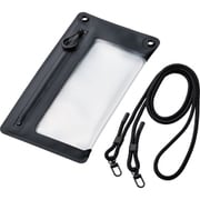 P-WPSZ05BK [スマートフォン用 防水ケース IPX8 気密ファスナータイプ 顔認証対応 ブラック]
